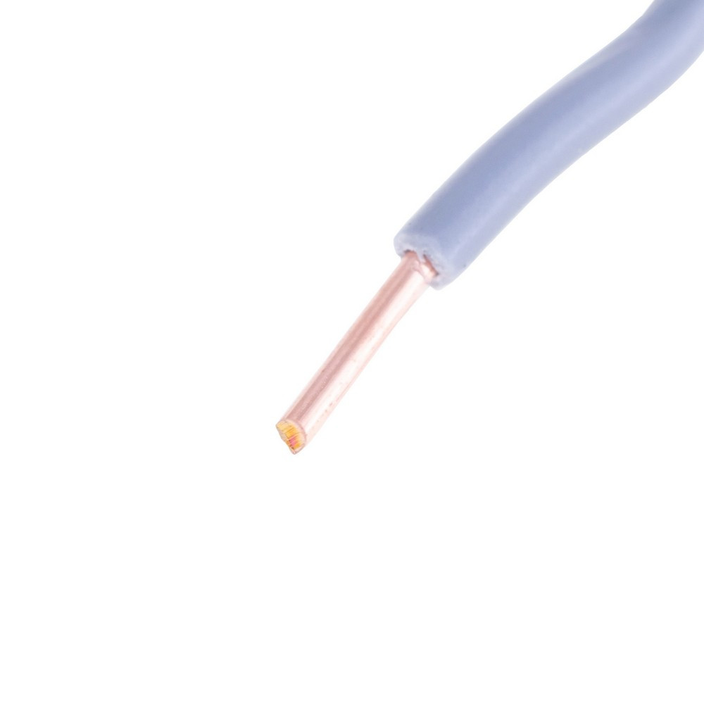 Дріт одножильний 1mm2 (18AWG, 1xD1.13 mm) сірий, 1 м