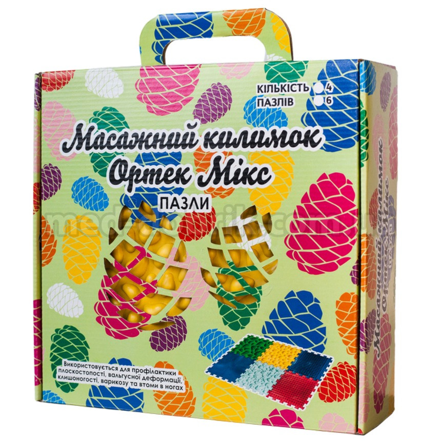 Килимок масажний "Пазли Мікс" (6 елементів) 07790 Ortek, фото 1