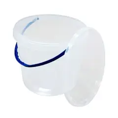 Відро пластикове 5 л (прозоре з кришкою)