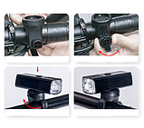 Велофара потужна LEADBIKE LD88-OSRAM, 400 LM, АКБ Li-Ion 2000 mAh, ЗУ Type-C, фото 2