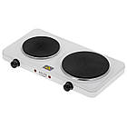 Електроплита Adler AD 6520 — дві конфорки, 2500 Вт, компактна (46 × 26,5 см), фото 2