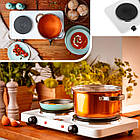 Електроплита Adler AD 6520 — дві конфорки, 2500 Вт, компактна (46 × 26,5 см), фото 8