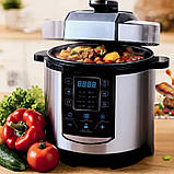 Мультиварка скороварка 6л Hoffmans HM-718 на 14 программ з дисплеєм електрична 1000Вт для дому, фото 2
