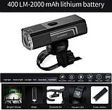 Велофара потужна LEADBIKE LD88-OSRAM, 400 LM, АКБ Li-Ion 2000 mAh, ЗУ Type-C, фото 7