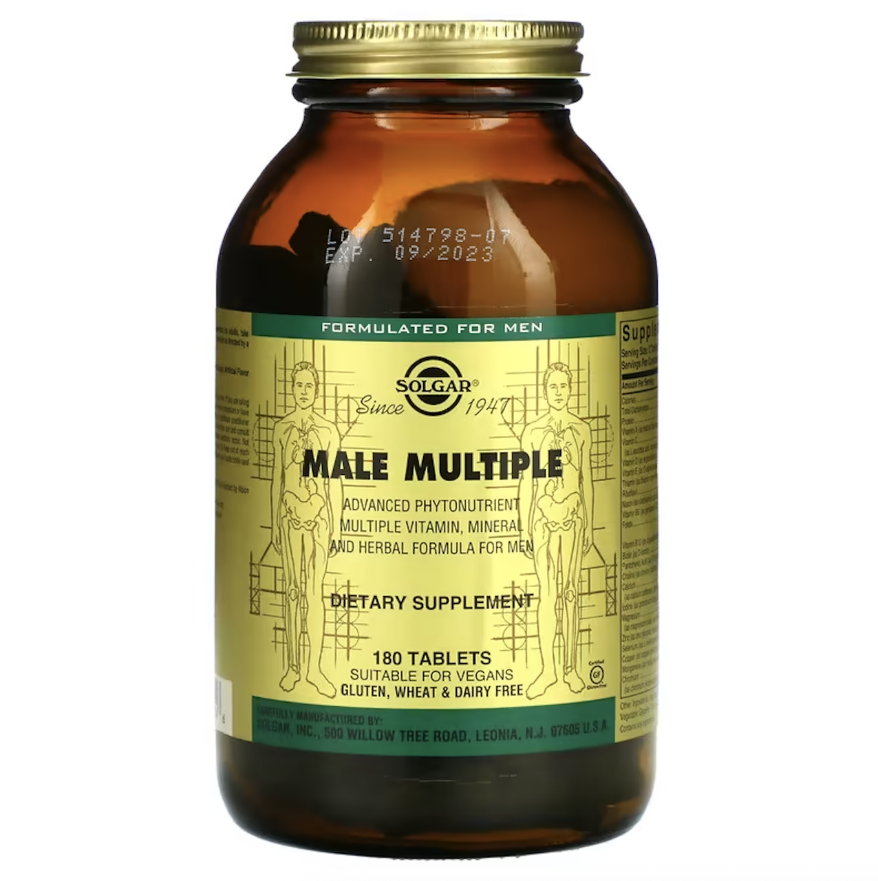 Solgar, мультивітаміни для чоловіків, 180 таблеток, фото 1