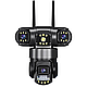 Уличная поворотная камера V380PRO видеонаблюдения на 3 линзы 12MP HD WIFI PTZ 10X - фото 2 - id-p2616532953
