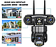 Уличная поворотная камера V380PRO видеонаблюдения на 3 линзы 12MP HD WIFI PTZ 10X - фото 4 - id-p2616532953