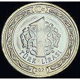 Туреччина 1 ліра, 2021 100-та річниця перейменування міста Газіантеп, фото 2