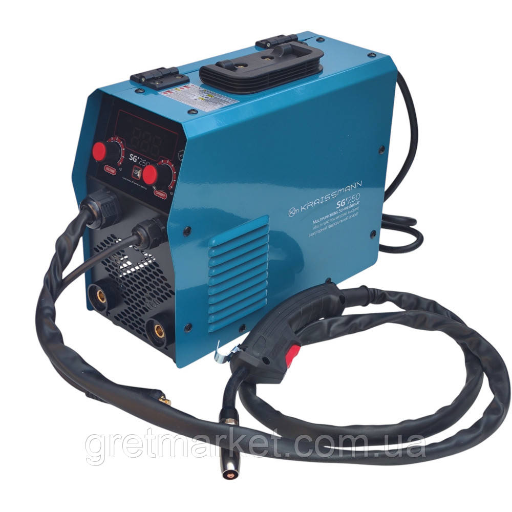 Інверторний зварювальний напівавтомат KRAISSMANN SG'250 (MIG/MMA/TIG), фото 1