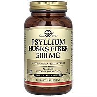 Solgar, клітковина з лушпиння подорожника, 200 веганських капсул (500 мг у капсулі)