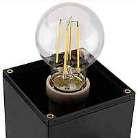 Садовий ліхтар від мережі стовпчик з розеткою 80 см, фото 8