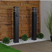 Садовий ліхтар від мережі стовпчик з розеткою 80 см, фото 9