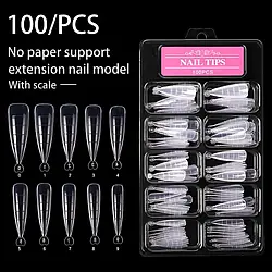 Верхні форми стилет 100 шт/уп. для нарощування нігтів з розміткою