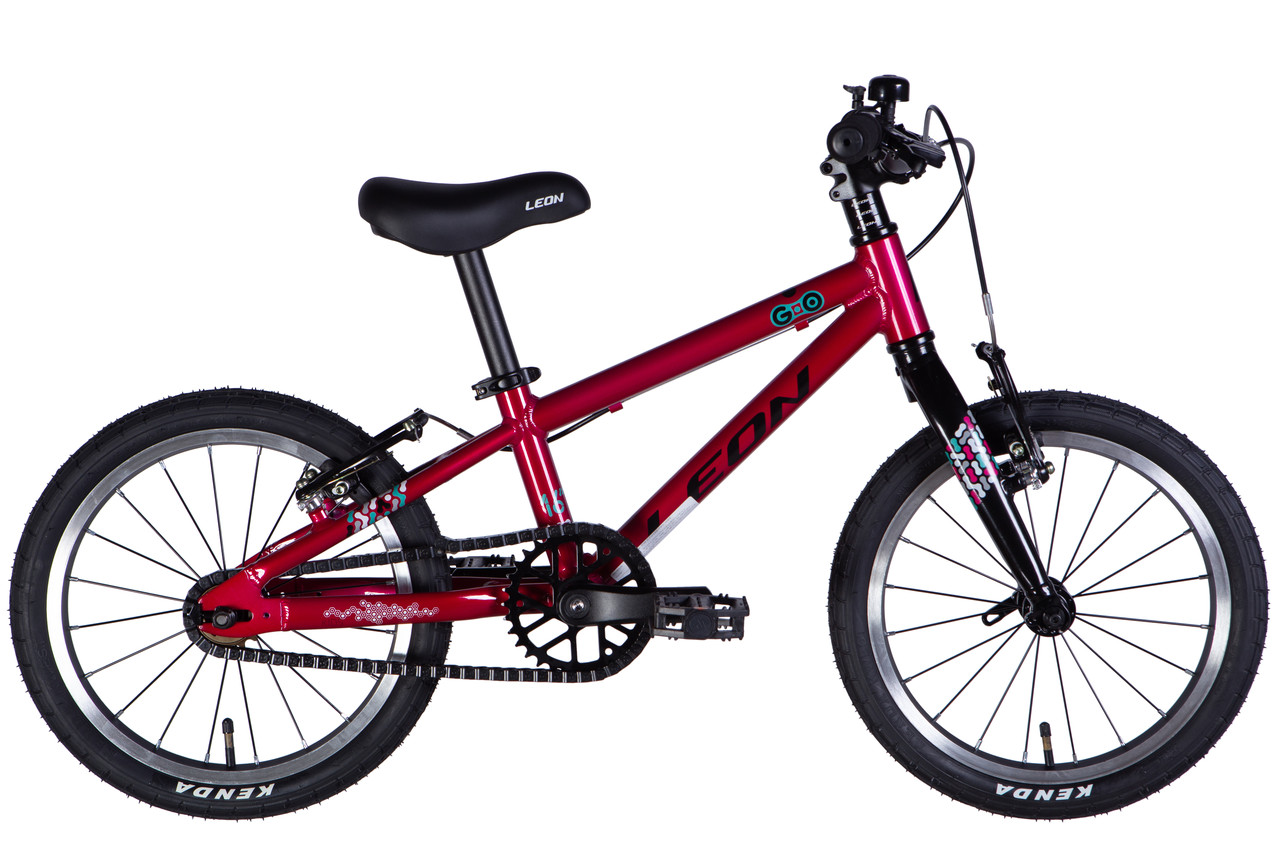 Велосипед AL 16" Leon GO Vbr FR рама-8" малиновий 2025