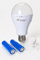 Лампа аварійного освітлення FA-2515, 15 Вт, з акумулятором, цоколь E27, гачок у комплекті