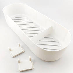 Полиця на органайзер Pegboard/Пегборд для рукоділля 27х5,5х10 см 1 шт. Білий