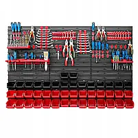 Велика настінна панель для інструментів 117х78см із 44 контейнерами, фото 2
