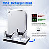 Підставка для PS5 з 2 вентиляторами та швидкою зарядною станцією для контролера. Уценка, фото 5