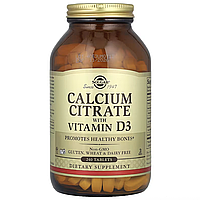 Solgar, цитрат кальцію з вітаміном D3, 240 таблеток