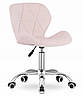 Велюрове крісло стілець зі спинкою на колесах JUST SIT RIVELLO колір рожевий, фото 2