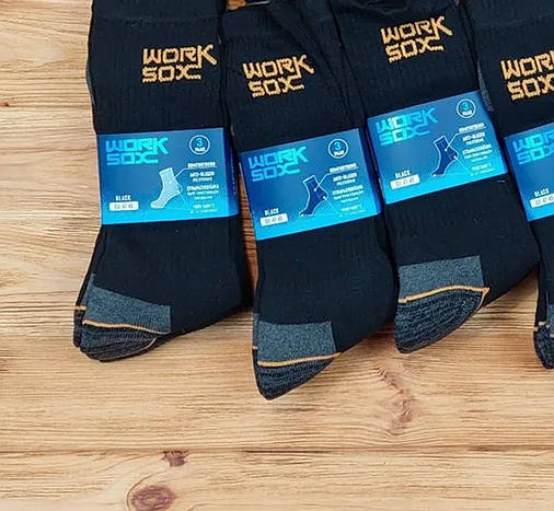 Шкарпетки Worksox (3 пари) 47-49 Black, фото 3
