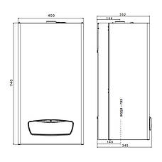Котел газовий Innovita Perla Pro 24 кВт RSI турбір.2-х конт. 2 теплообмінники з трубою, фото 2