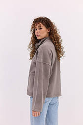 Жіночий флісовий світшот з коміром на блискавці в різних кольорах