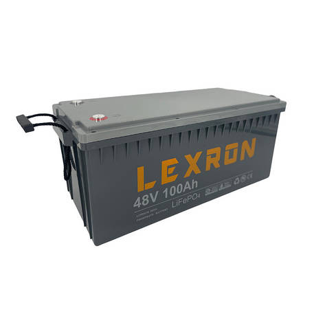 Акумуляторна батарея Lexron LiFePO4 48 V 100 Ah 4800 Wh (40/50A) ( 522 x 238 x 223), 36kg Q1, фото 1