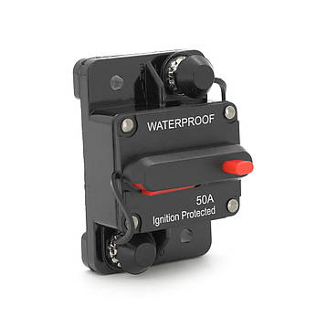 Автоматичний вимикач запобіжник однополюсний постійного струму 12-48V,GG-CB5 Waterproof 50A, фото 1