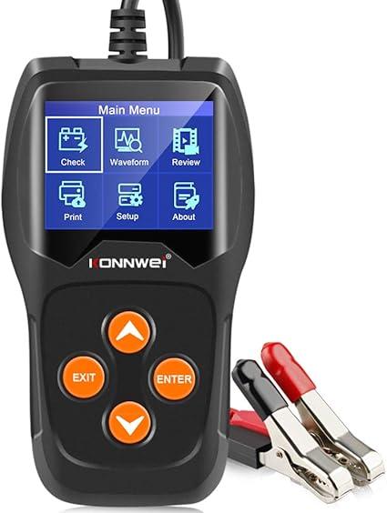 Тестер акумулятора KONNWEI KW600, цифровий аналізатор 12 В, 100–2000 CCA для авто та мотоакумуляторів, фото 1