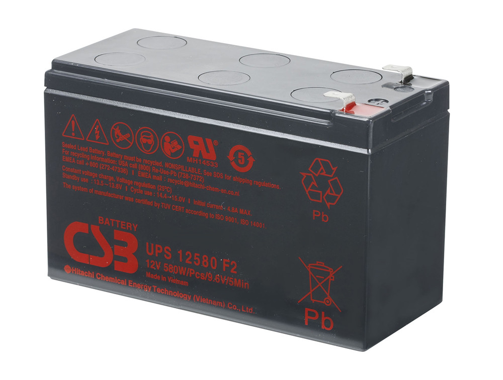 Акумуляторна батарея CSB UPS12580, 12 V 10,5 Ah (151х65х99мм), 2.83kg Q10