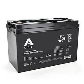 Аккумулятор AZBIST Super AGM ASAGM-121000M8, Black Case, 12V 100.0Ah ( 329 x 172 x 215 ),28,1kg Q1/36