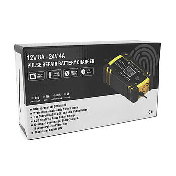 Автоматичний ЗП для акумулятора 12 V / 24 V (MF, WET, AGM, GEL), FBC122408D, 100-240V, DC 13.8/27.6 V, Ток заряду, фото 2