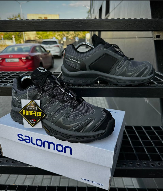 Salomon XA Pro gore-tex grey тактичні термо кросівки чоловічі Саломон Гортекс коричневі водостійкі тактичні осінь єврозима GTX, фото 1