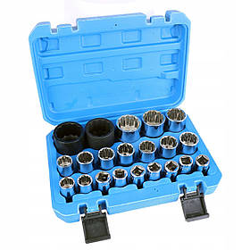 Набір головок 1/2" 12-гранних (8-36 мм) 21 шт. P3003