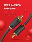 Кабель UGREEN 2RCA to 2 RCA Male to Male Audio Cable 2м black (AV104), фото 2