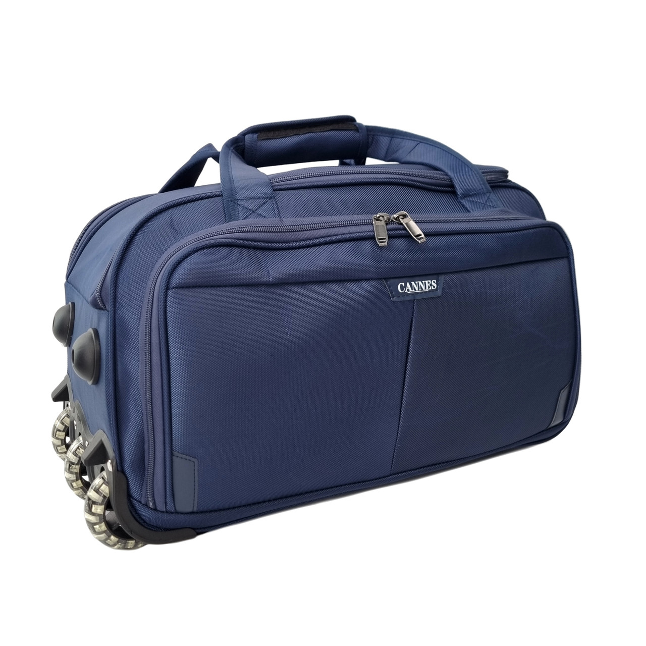 Сумка на колесах середня поліестер синій Арт.1040 (M) blue Cannes (54)