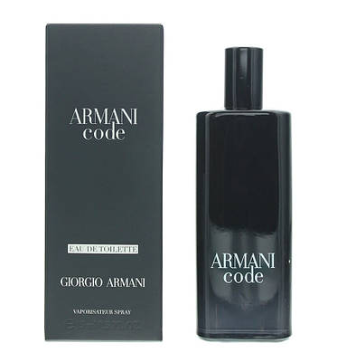 Туалетна вода чоловіча Giorgio Armani Code Pour Homme 15ml міні парфуми оригінал, цитрусовий пряний аромат