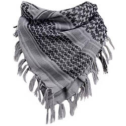 Хустка шарф арафатка, шемаг, куфія 110см - Black/Grey