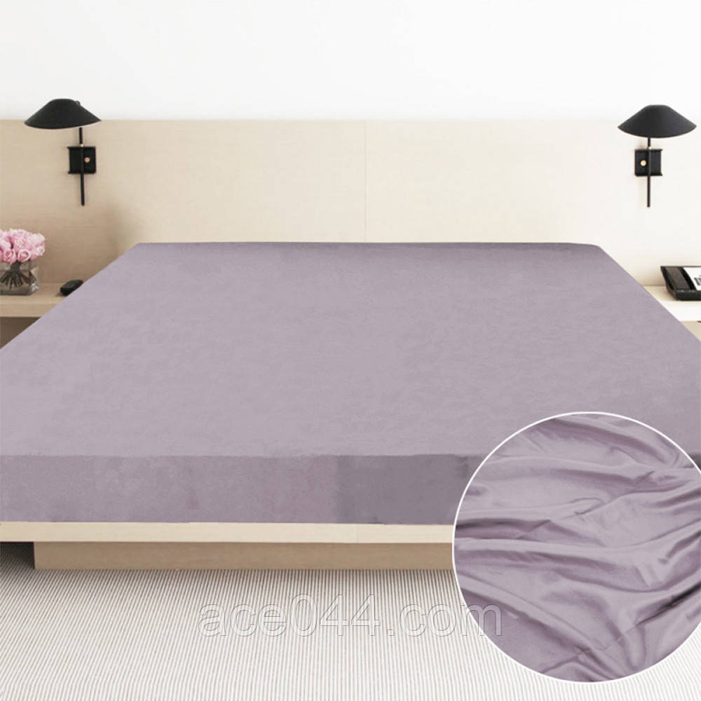 Простирадло сатин Ярослав класичне сіро-блакитне, фото 1