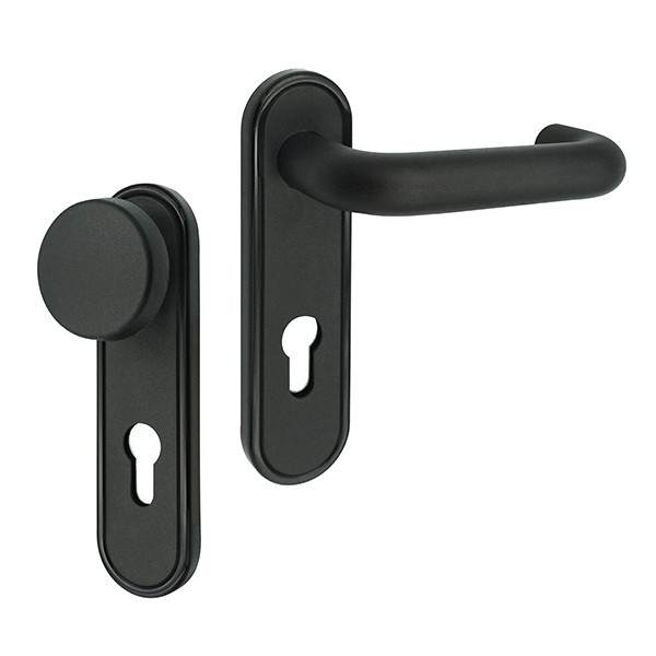 Ручки протипожежні на планці CISA 07070.24 фіксована-натискна чорний, фото 1