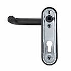 Ручки протипожежні на планці CISA 07070.24 фіксована-натискна чорний, фото 2