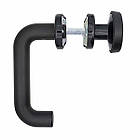 Ручки протипожежні на планці CISA 07070.24 фіксована-натискна чорний, фото 4