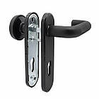 Ручки протипожежні на планці CISA 07070.24 фіксована-натискна чорний, фото 5