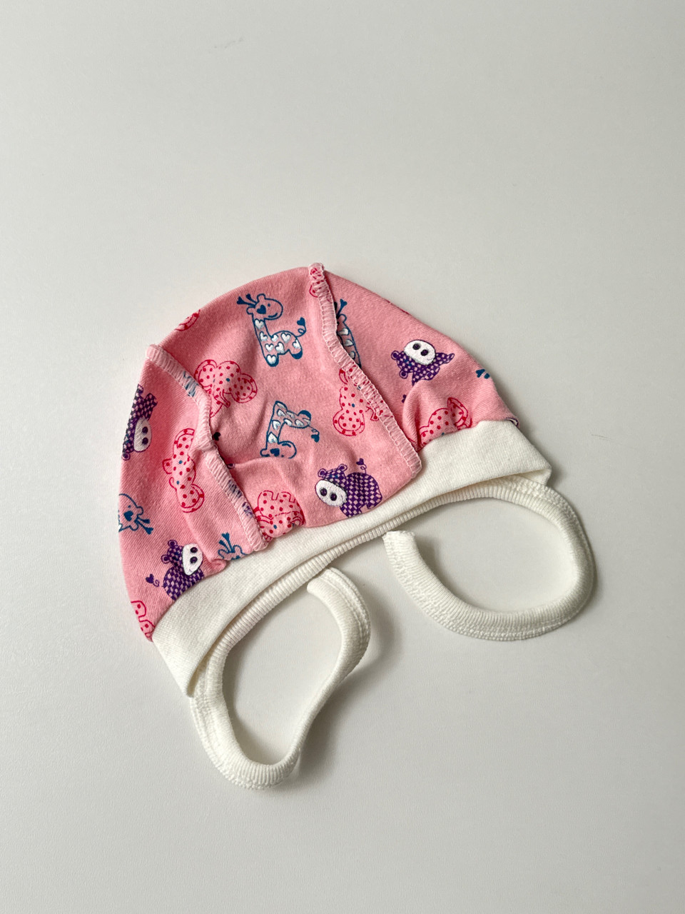 Чепчик на зав'язку, інтерлок, 62 розмір, фото 1