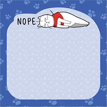 Папір для нотаток Kite з клейким шаром Nope cat 70х70 мм, 50 аркушів