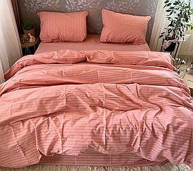 Постільна білизна двоспальний розмір бязь персикового кльору