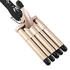 Плойка для волосся п'ять хвиль з регулюванням температури / Плойка для локонів / Плойка 5 хвиль / Плойка п'ять хвиль, фото 3