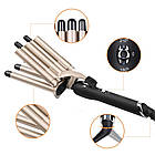 Плойка для волосся п'ять хвиль з регулюванням температури / Плойка для локонів / Плойка 5 хвиль / Плойка п'ять хвиль, фото 4