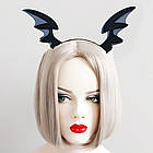 Обруч для волосся Крила кажана 11х4см / Обруч на Хелловін / Обруч декоративний, фото 6